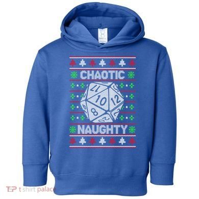 Santa Chaotic Naughty Christmas D20 Ugly Tabletop Sweater Great Gift Toddler Hoodie