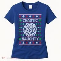 Santa Chaotic Naughty Christmas D20 Ugly Tabletop Sweater Great Gift Women's T-Shirt thumb 0