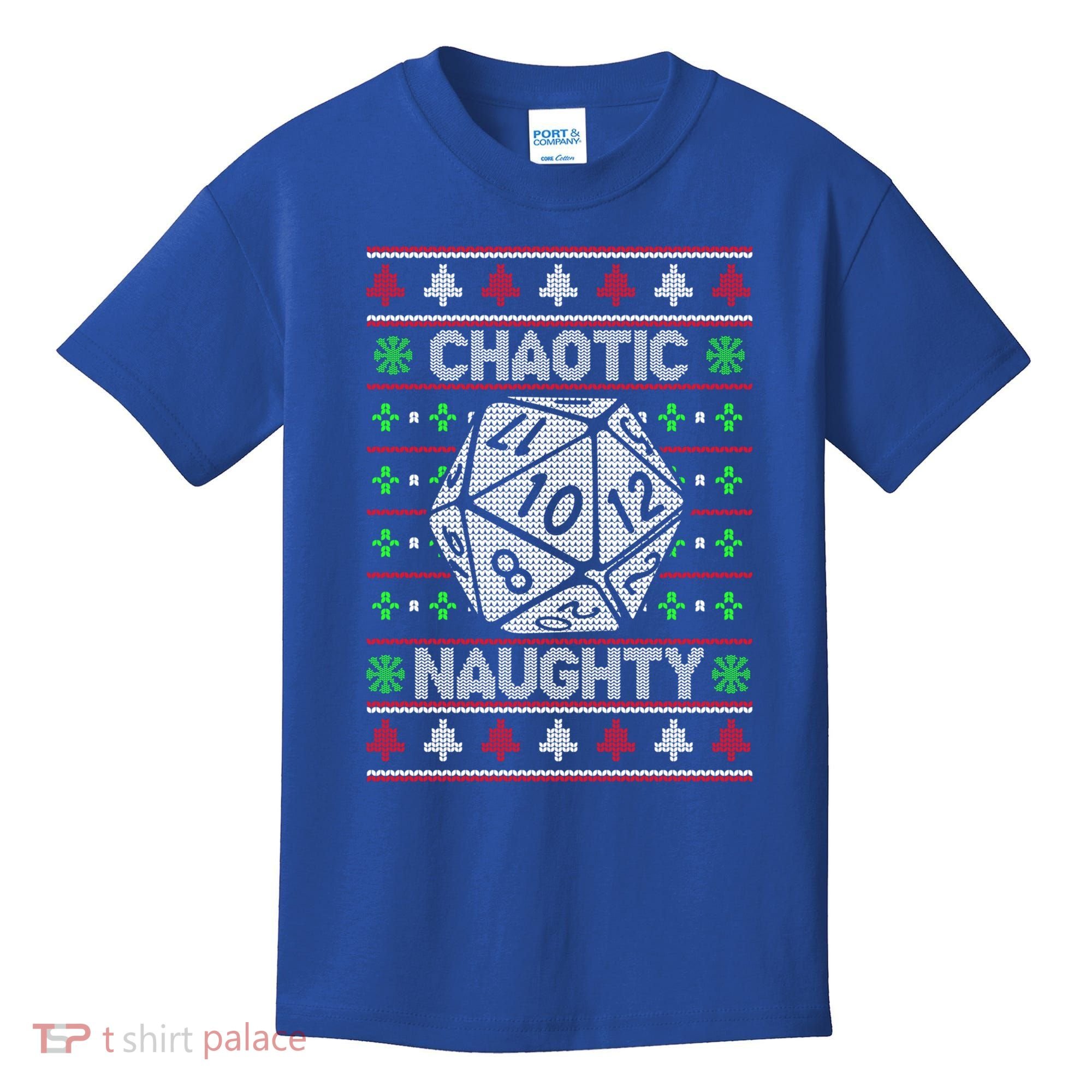 Santa Chaotic Naughty Christmas D20 Ugly Tabletop Sweater Great Gift Kids T-Shirt
