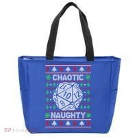 Santa Chaotic Naughty Christmas D20 Ugly Tabletop Sweater Great Gift Tote Bag thumb 0