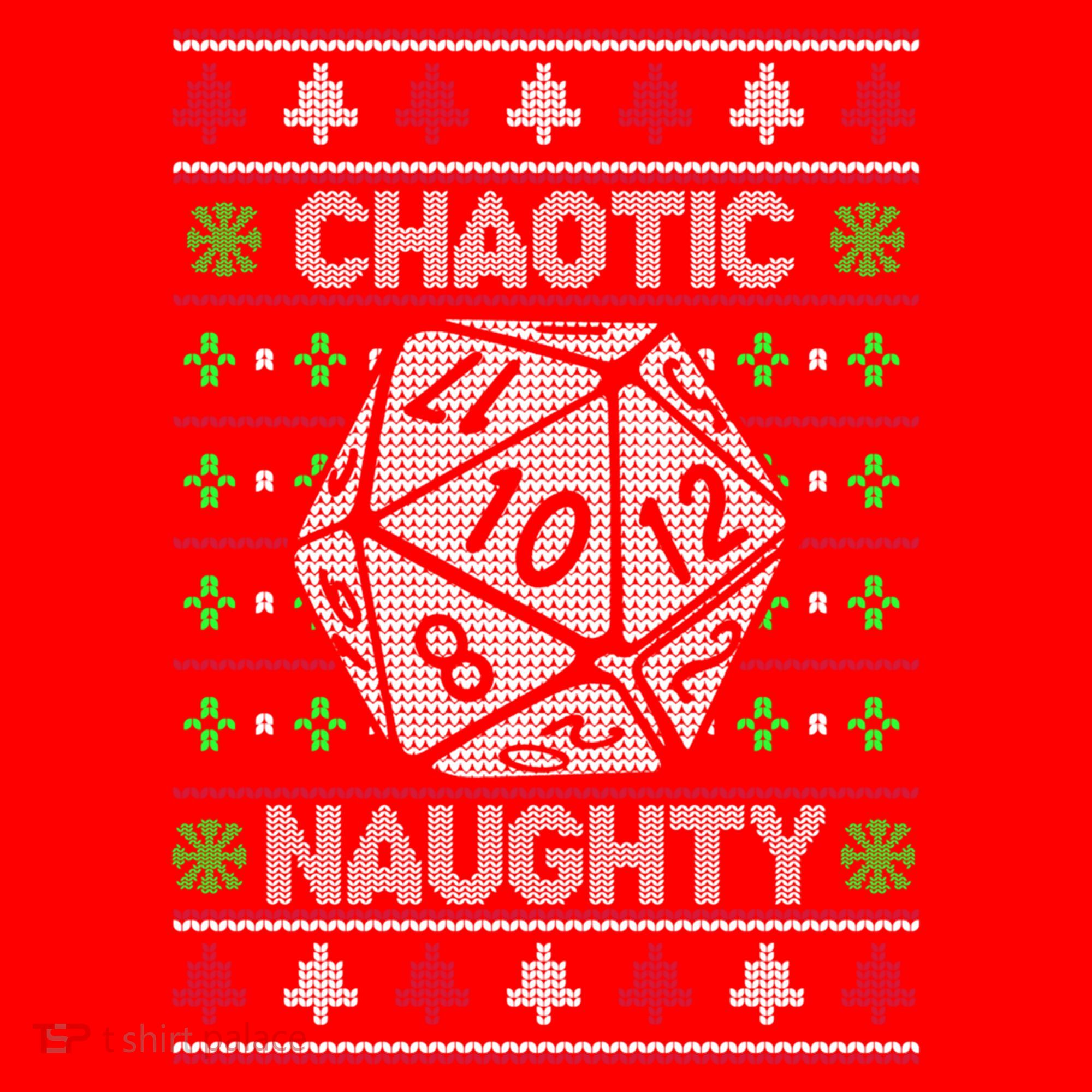 Santa Chaotic Naughty Christmas D20 Ugly Tabletop Sweater Great Gift Santa Hat
