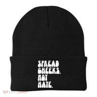 Spread Cheeks Not Hate Funny Gym Fitness And Workout Beanie thumb 0