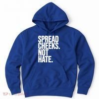 Spread Cheeks Not Hate Funny Gym Fitness And Workout Hoodie thumb 0