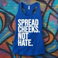 Spread Cheeks Not Hate Funny Gym Fitness And Workout Women's Tank Top thumb 3