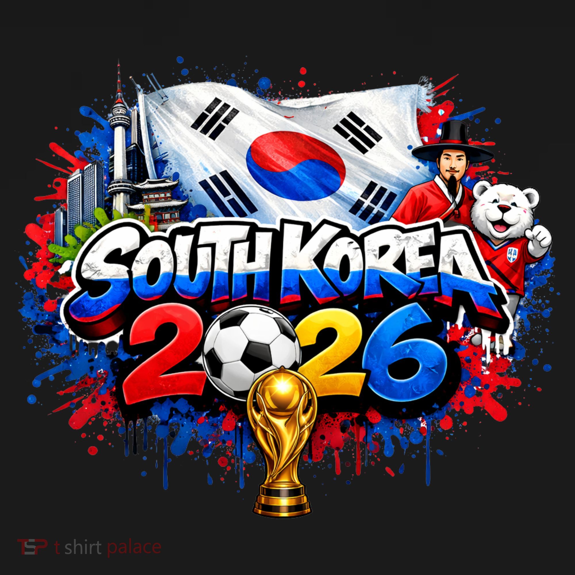 SOUTH COREA North America Soccer Tournament 2026 Baby Bodysuit