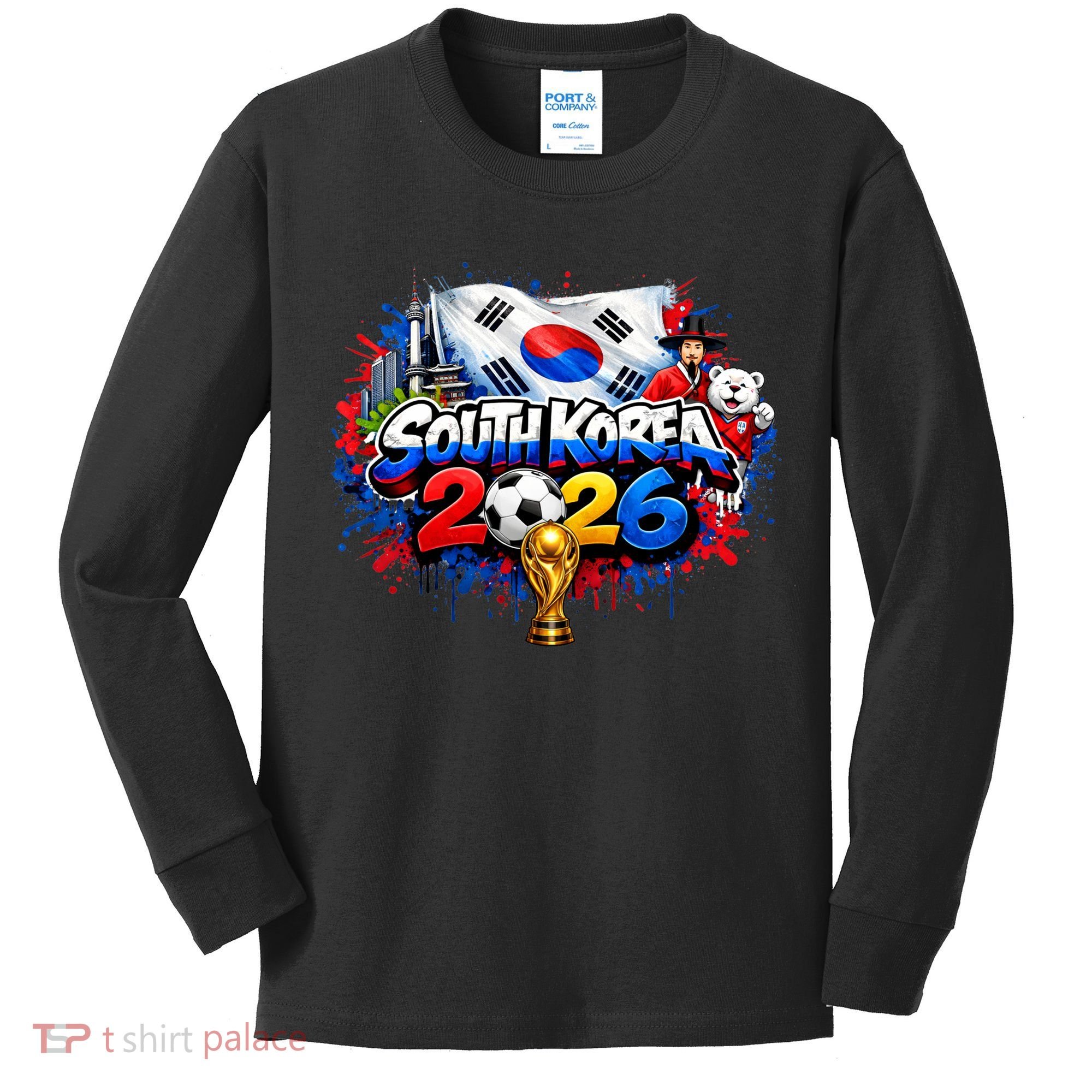 SOUTH COREA North America Soccer Tournament 2026 Kids Long Sleeve Shirt