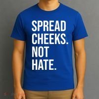 Spread Cheeks Not Hate Funny Gym Fitness And Workout T-Shirt thumb 3