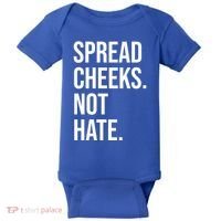Spread Cheeks Not Hate Funny Gym Fitness And Workout Baby Bodysuit thumb 0