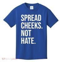 Spread Cheeks Not Hate Funny Gym Fitness And Workout Kids T-Shirt thumb 0