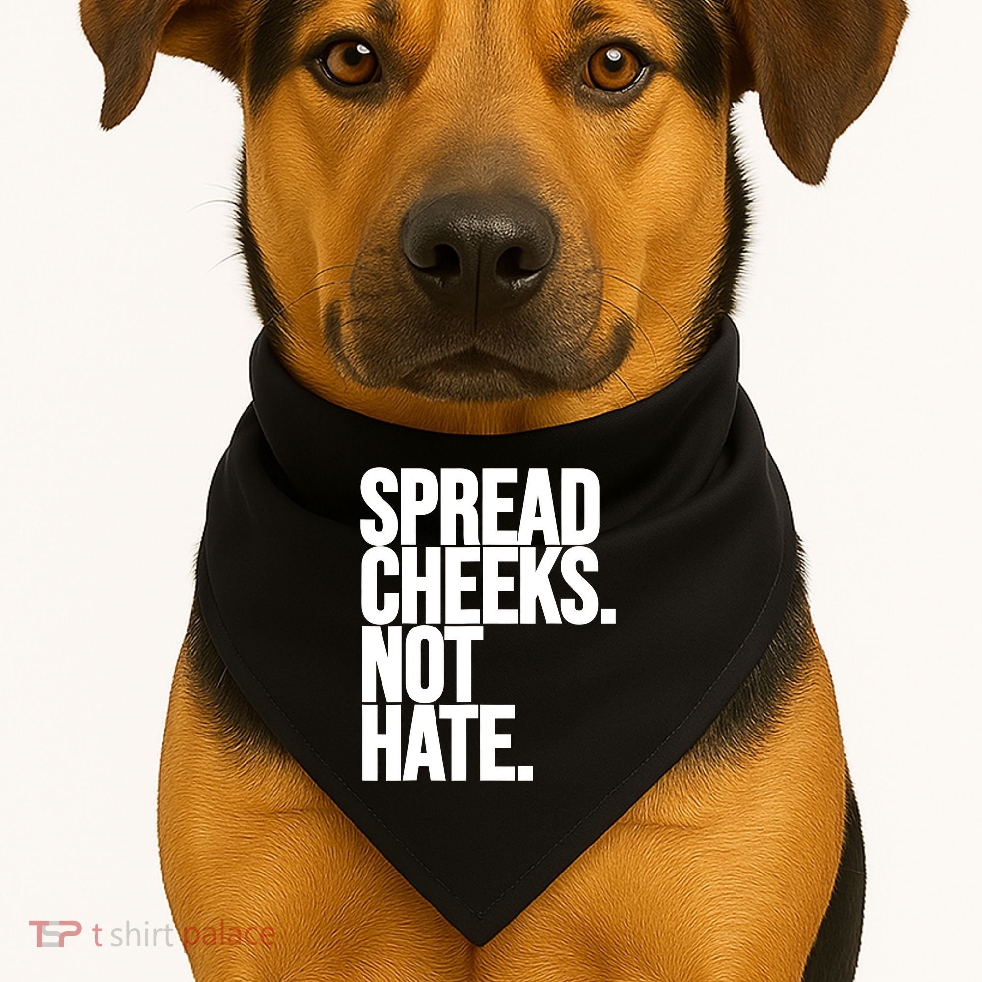 Spread Cheeks Not Hate Funny Gym Fitness And Workout USA-Made Doggie Bandana