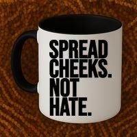 Spread Cheeks Not Hate Funny Gym Fitness And Workout Coffee Mug thumb 2