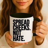 Spread Cheeks Not Hate Funny Gym Fitness And Workout Coffee Mug thumb 3