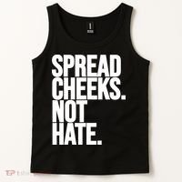 Spread Cheeks Not Hate Funny Gym Fitness And Workout Tank Top thumb 2