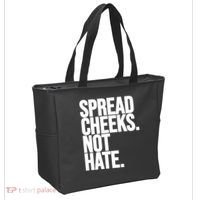 Spread Cheeks Not Hate Funny Gym Fitness And Workout Tote Bag thumb 2