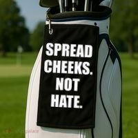 Spread Cheeks Not Hate Golf Towel thumb 2