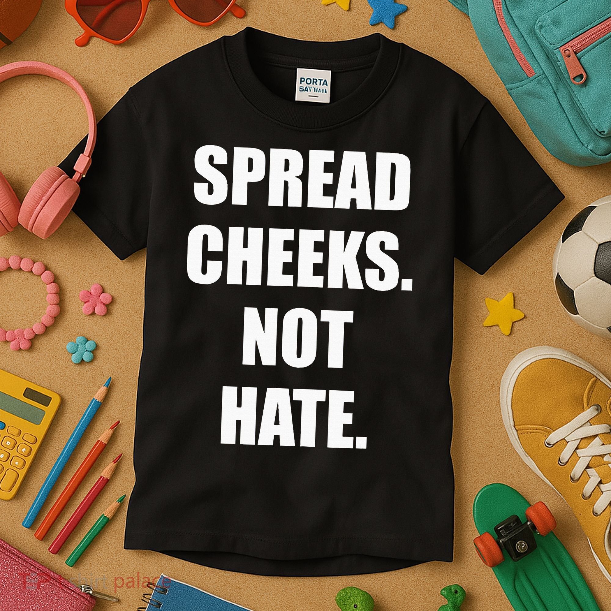 Spread Cheeks Not Hate Kids T-Shirt