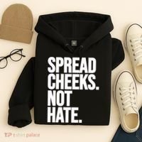 Spread Cheeks Not Hate Funny Gym Fitness And Workout Hoodie thumb 4