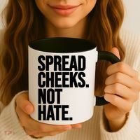 Spread Cheeks Not Hate Funny Gym Fitness And Workout Coffee Mug thumb 3