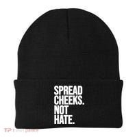 Spread Cheeks Not Hate Funny Gym Fitness And Workout Beanie thumb 0