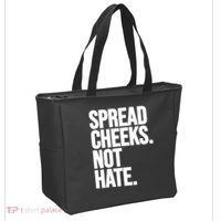 Spread Cheeks Not Hate Funny Gym Fitness And Workout Tote Bag thumb 2