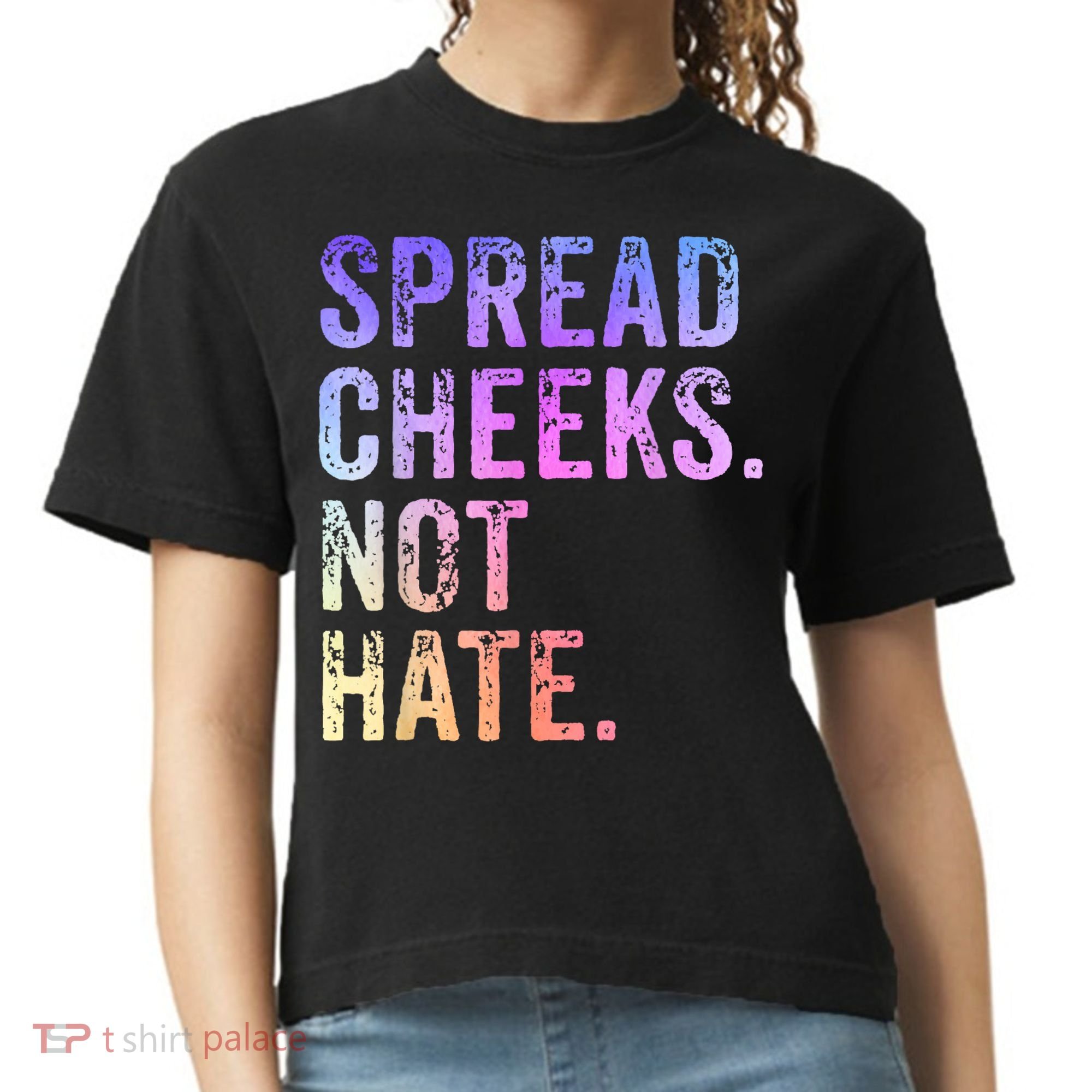 Spread Cheeks Not Hate Funny Comfort Colors Boxy T-Shirt