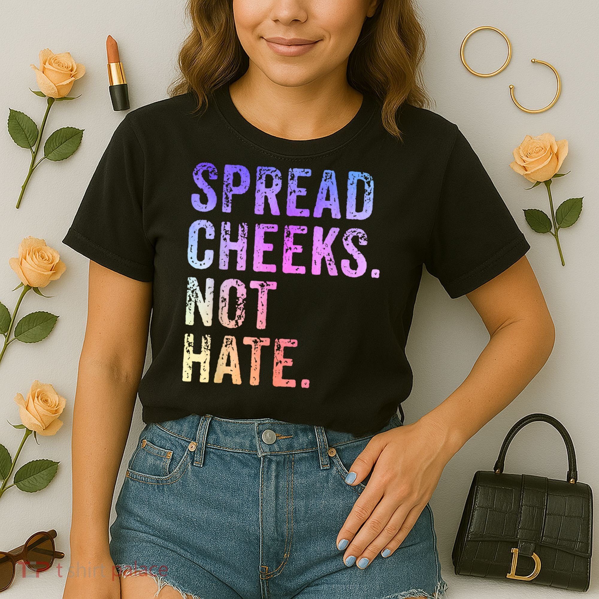Spread Cheeks Not Hate Funny Comfort Colors Boxy T-Shirt