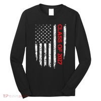 Senior Class Of 2027 Graduation Patriotic American Flag Long Sleeve Shirt thumb 0