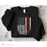 Senior Class Of 2027 Graduation Patriotic American Flag Sweatshirt thumb 2