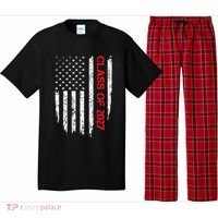 Senior Class Of 2027 Graduation Patriotic American Flag Pajama Set thumb 0