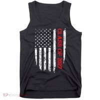 Senior Class Of 2027 Graduation Patriotic American Flag Tank Top thumb 0
