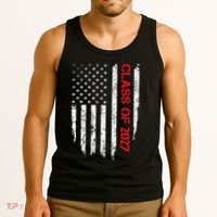 Senior Class Of 2027 Graduation Patriotic American Flag Tank Top thumb 3