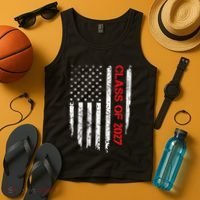 Senior Class Of 2027 Graduation Patriotic American Flag Tank Top thumb 4