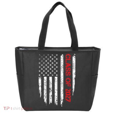 Senior Class Of 2027 Graduation Patriotic American Flag Tote Bag