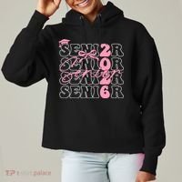 Senior Class Of 2026 Coquette Bow Graduation 26  Ladies Heavyweight Boxy Pullover Hoodie thumb 0