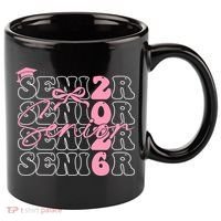 Senior Class Of 2026 Coquette Bow Graduation 26  11oz C Handle Ceramic Mug thumb 0