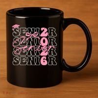 Senior Class Of 2026 Coquette Bow Graduation 26  11oz C Handle Ceramic Mug thumb 3
