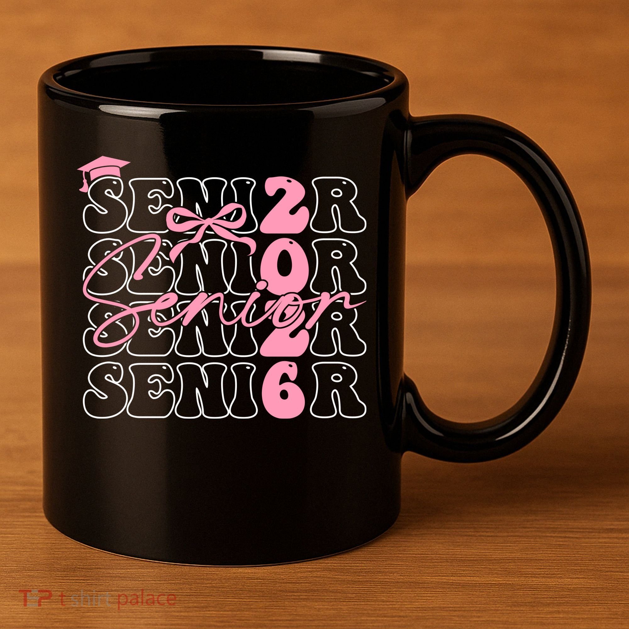 Senior Class Of 2026 Coquette Bow Graduation 26  11oz C Handle Ceramic Mug