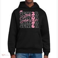 Senior Class Of 2026 Coquette Bow Graduation 26  District V.I.T. Heavyweight Hoodie thumb 0