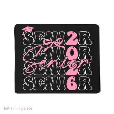Senior Class Of 2026 Coquette Bow Graduation 26  Mousepad