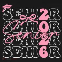Senior Class Of 2026 Coquette Bow Graduation 26  Mousepad thumb 1
