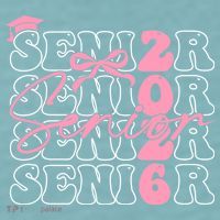 Senior Class Of 2026 Coquette Bow Graduation 26  Sueded Cloud Jersey T-Shirt thumb 2