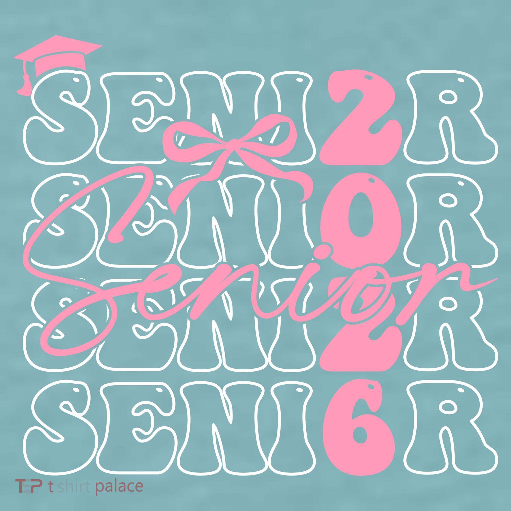 Senior Class Of 2026 Coquette Bow Graduation 26  Sueded Cloud Jersey T-Shirt