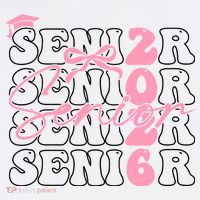 Senior Class Of 2026 Coquette Bow Graduation 26  Garment-Dyed Sweatshirt thumb 2
