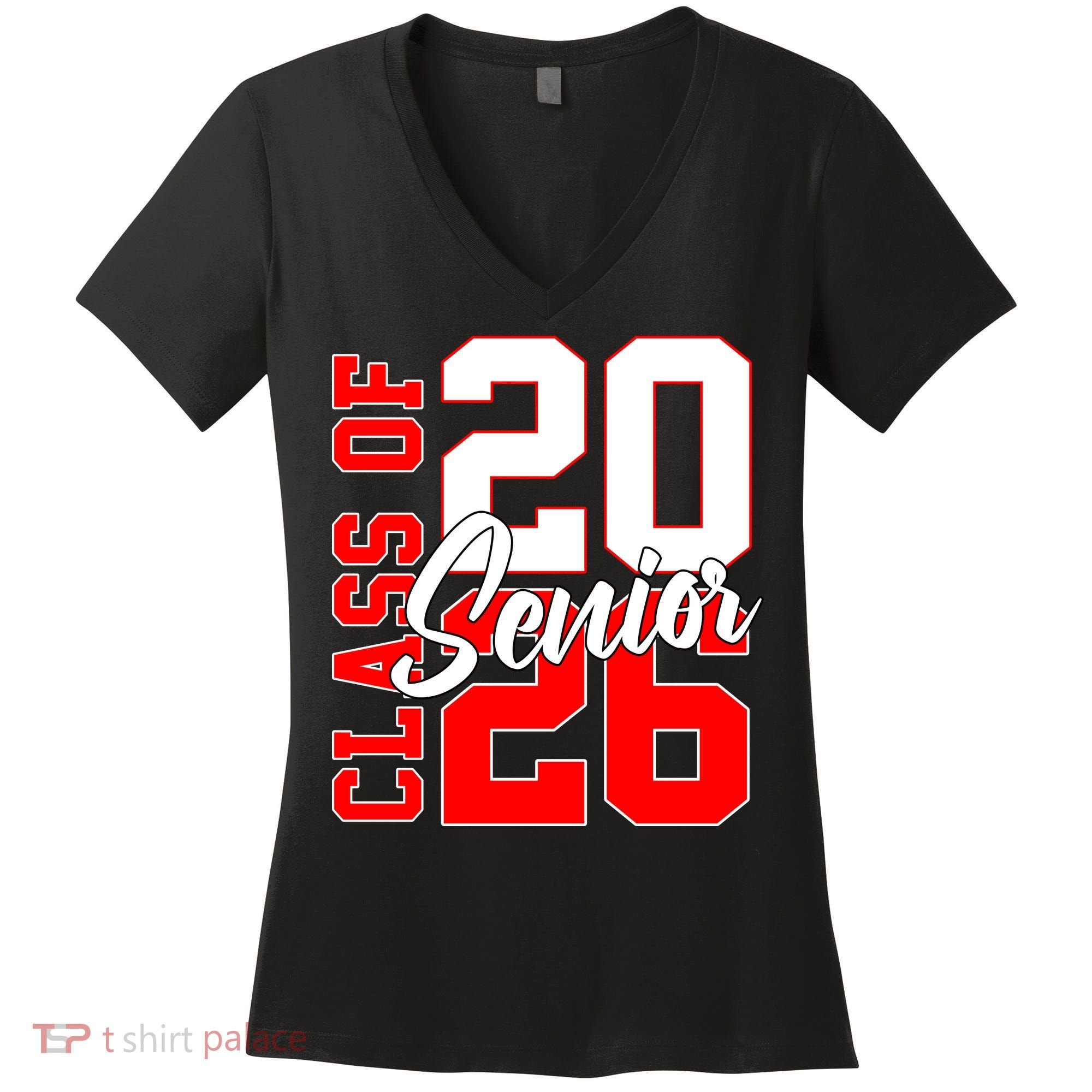 Senior Class Of 2026 Seniors School Graduation Women's V-Neck T-Shirt