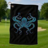 Sea Creature Octopus Aquarium Diving Gift Octopus Golf Towel thumb 1