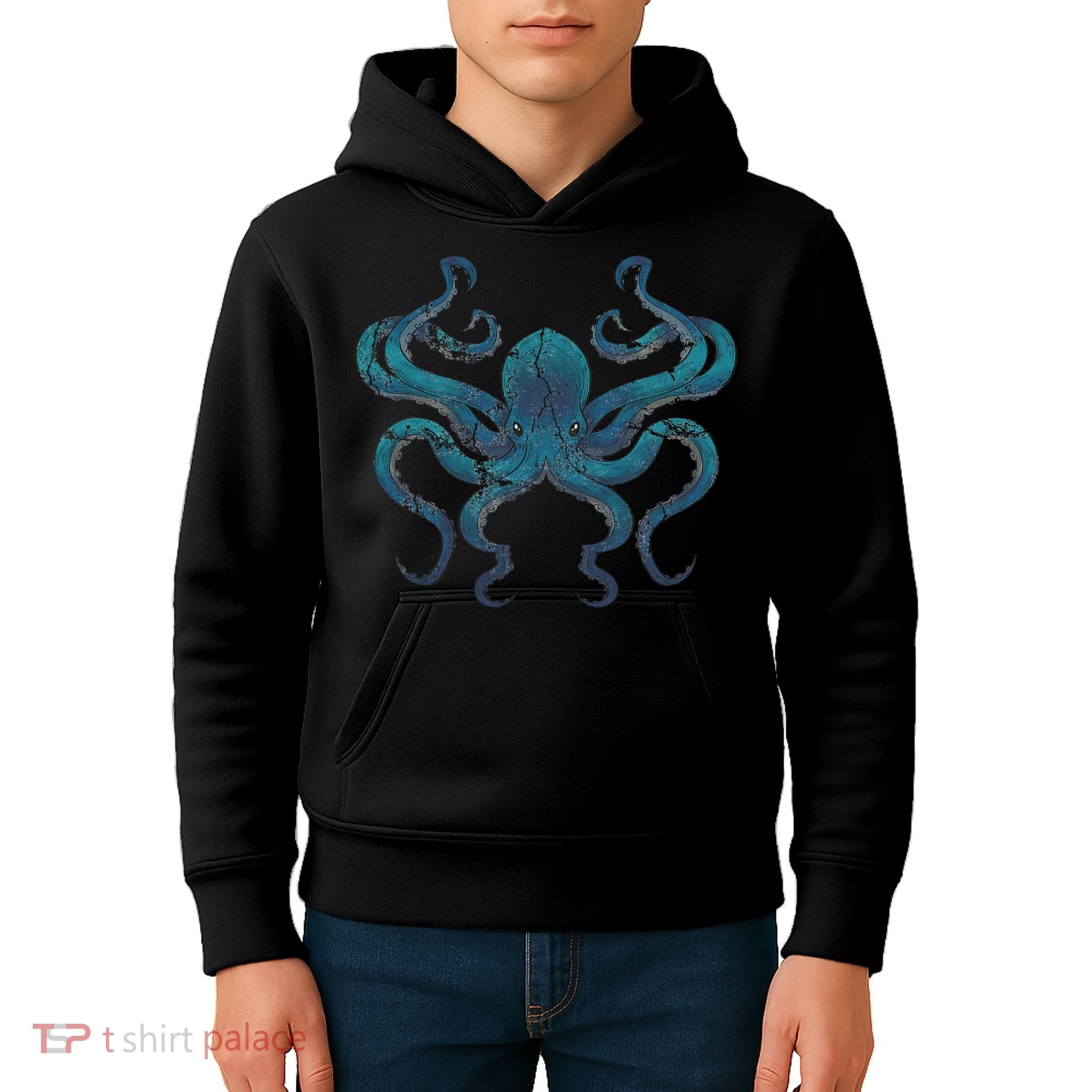 Sea Creature Octopus Aquarium Diving Gift Octopus Kids Hoodie