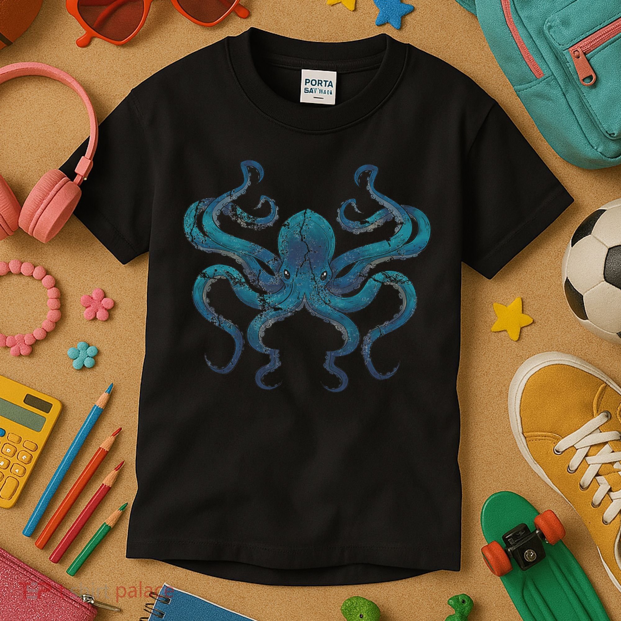 Sea Creature Octopus Aquarium Diving Gift Octopus Kids T-Shirt