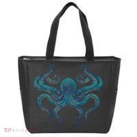 Sea Creature Octopus Aquarium Diving Gift Octopus Tote Bag thumb 0