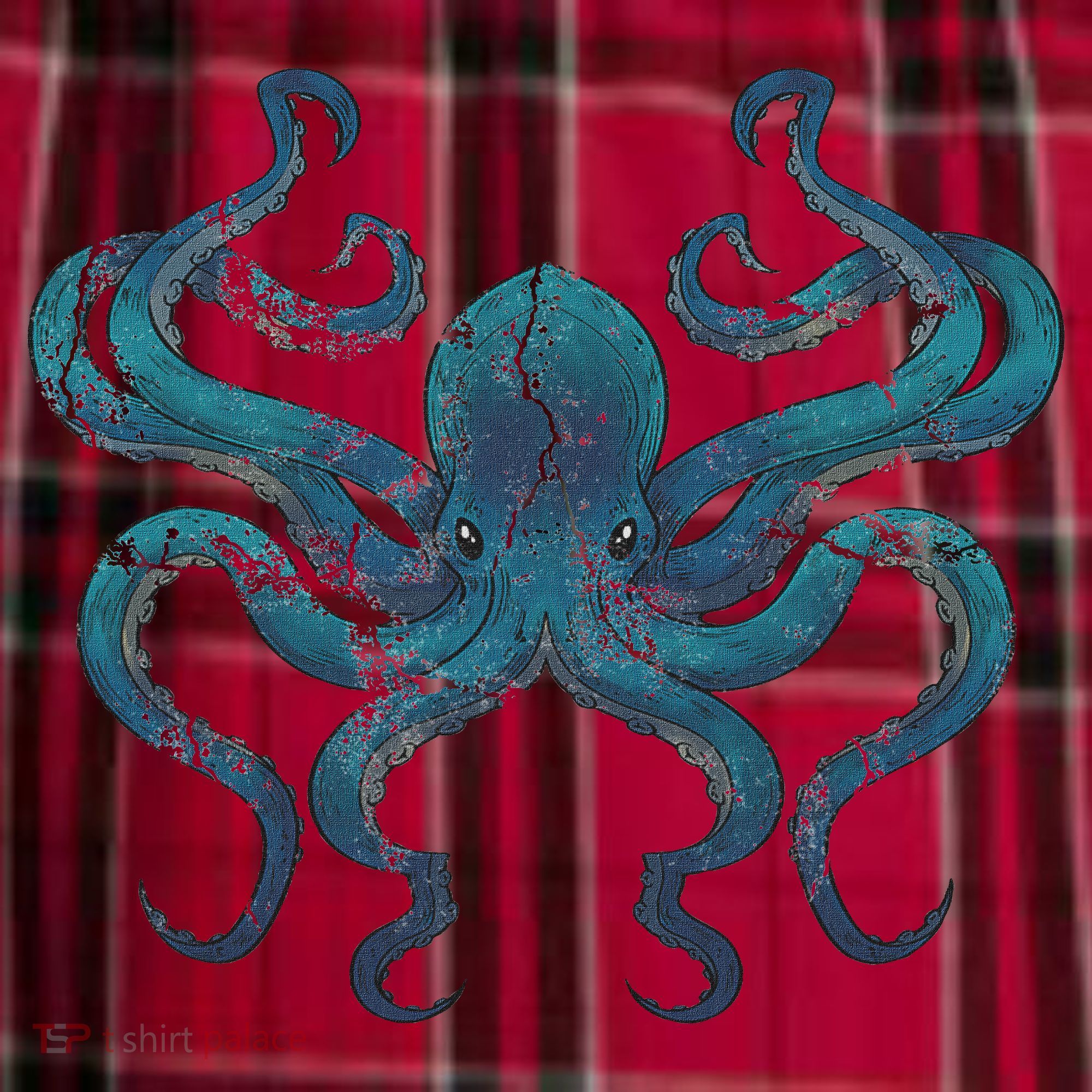 Sea Creature Octopus Aquarium Diving Gift Octopus Men's Flannel Plaid Pajama Pants