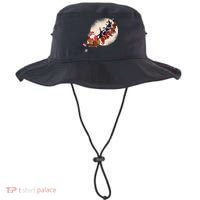 Santa Claus On Christmas Sleigh Pulled By Reindeer Gift Bucket Hat thumb 0